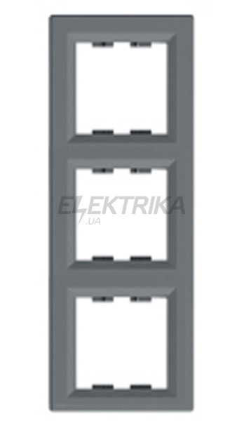 Рамка вертикальна 3 посту Schneider Electric Asfora сталь (EPH5810362)