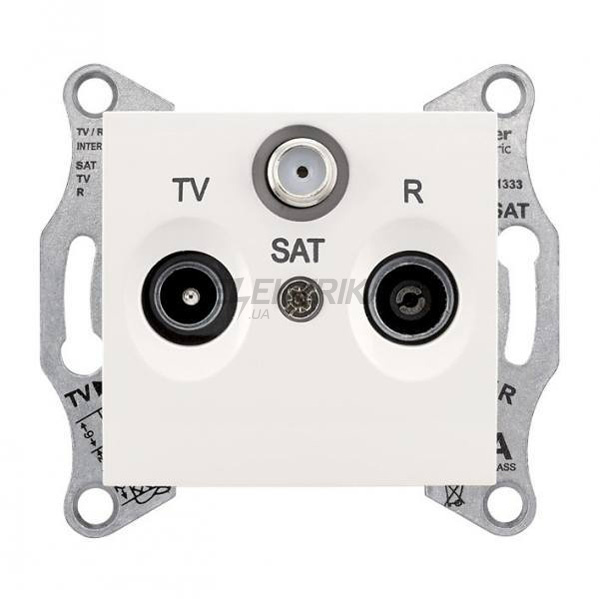 Розетка TV/R/SAT кінцева Schneider Electric Sedna слонова кістка (SDN3501323)