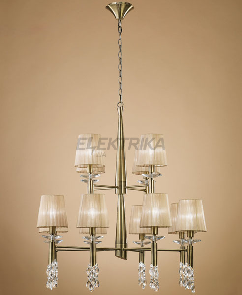 Люстра підвісна Mantra TIFFANY ANTIQUE BRASS 3870