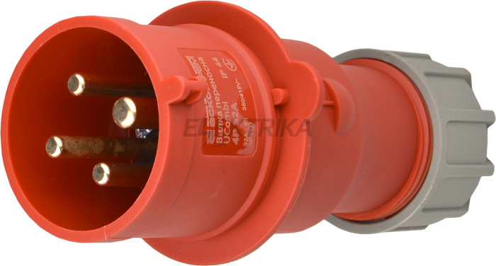 Вилка переносна серії UCombi  4P 32А IP 44 (A0080010107)