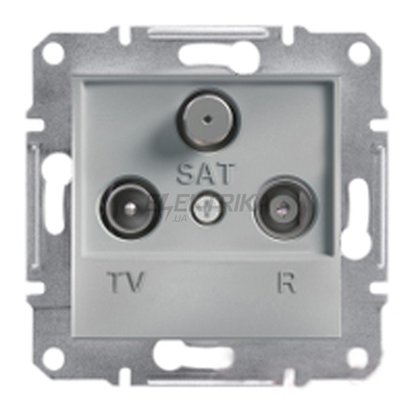 Розетка TV-R-SAT кінцева Schneider Electric Asfora 1дБ алюміній (EPH3500161)