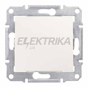 Вимикач 1-клавішний двополюсний Schneider Electric Sedna слонова кістка (SDN0200123)