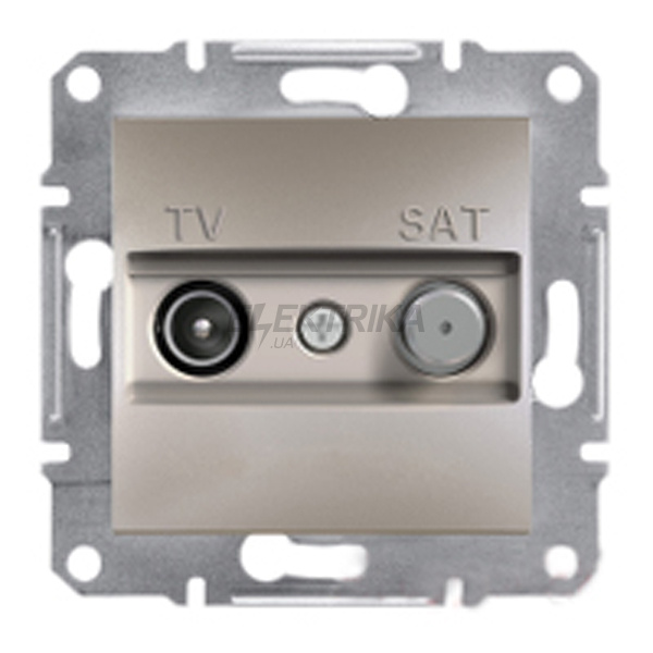 Розетка TV-SAT кінцева Schneider Electric Asfora 1дБ бронза (EPH3400169)
