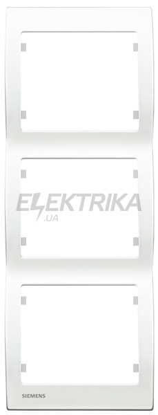 Рамка 3 посту вертикальна Siemens Iris білий (S18103 W)