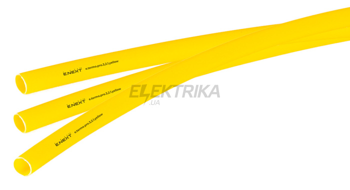 Термоусаджувальна трубка з клейовим шаром e.termo.pro.3,2.1.yellow, 3,2/1, 1м, жовта (p092002)