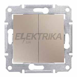Перемикач 2-клавішний Schneider Electric Sedna титан (SDN0600168)