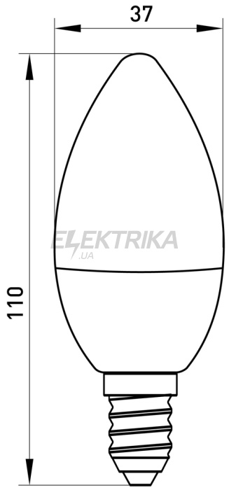 Лампа світлодіодна e.LED.lamp.B35.E14.8.6500 (l0650630)