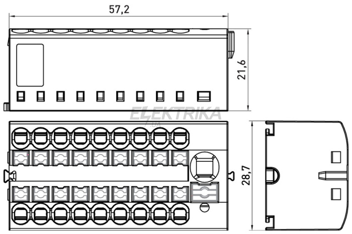 Клемний блок розподільчий e.tc.spring.18.1 (s090007)