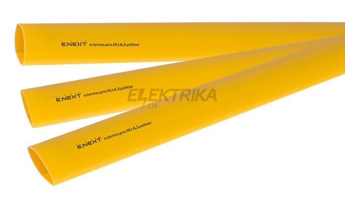 Термоусаджувальна трубка з клейовим шаром e.termo.pro.19,1.6,3.yellow, 19,1/6,3, 1м, жовта (p092044)