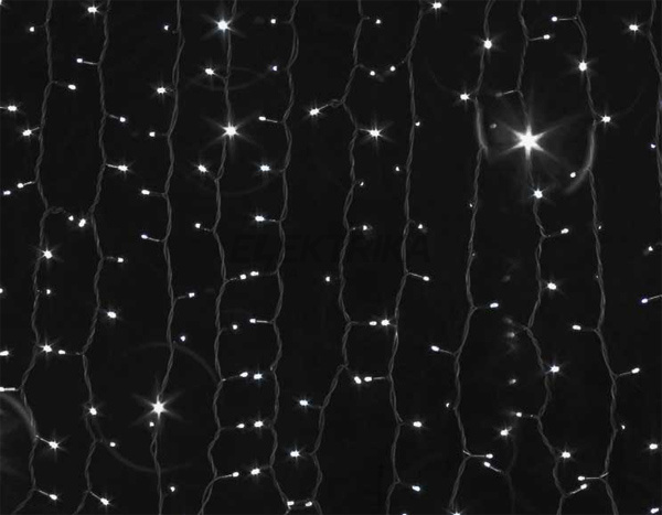 Гірлянда зовнішня Curtain 1520LED 2x7 білий/чорний IP44