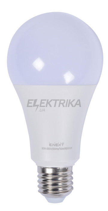 Лампа світлодіодна e.LED.lamp.stand.A70.E27.15.6500, 15Вт, 6500К 110лм/Вт (l0650808)