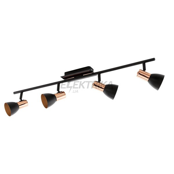 Спот "Barnham" 4х3,3Вт GU10 LED, чорний/під мідь, 94587