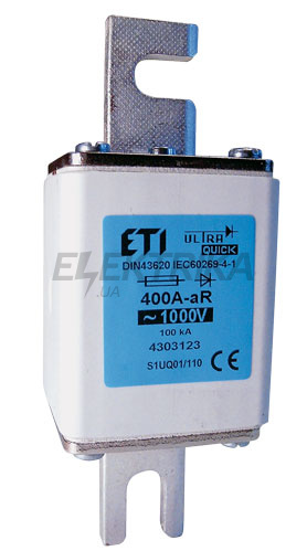 Плавка вставка запобіжник ETI S2UQ01/110/450A/1000V 004304125