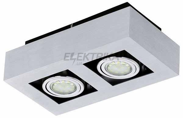 Світильник стельовий 2х3Вт GU10, незабарвлений, сірий, 91353