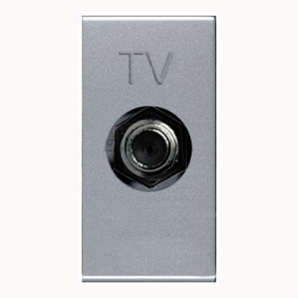 Розетка TV одиночна Zenit N2150 PL, срібло