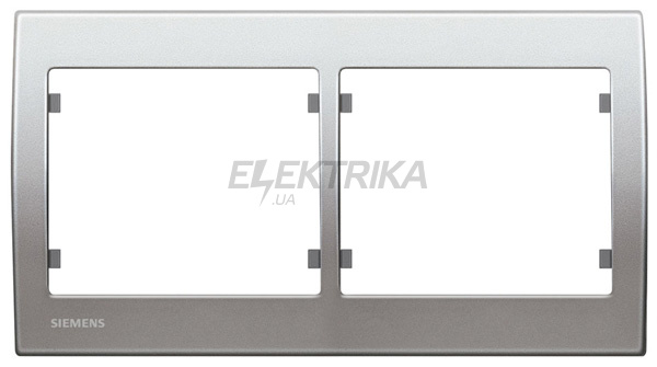 Рамка 2 посту Siemens Iris алюміній меркурій (S18002 MA)