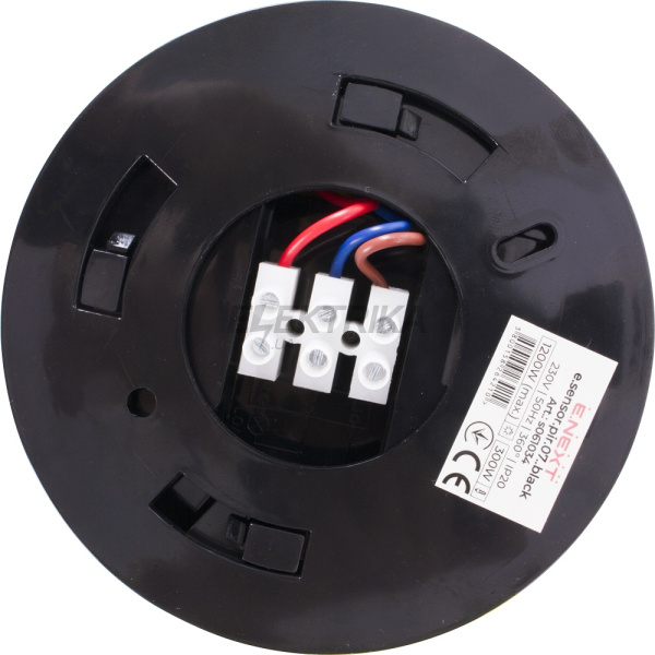 Датчик руху інфрачервоний стельовий e.sensor.pir.07.black, 360°, IP20 (s061034)