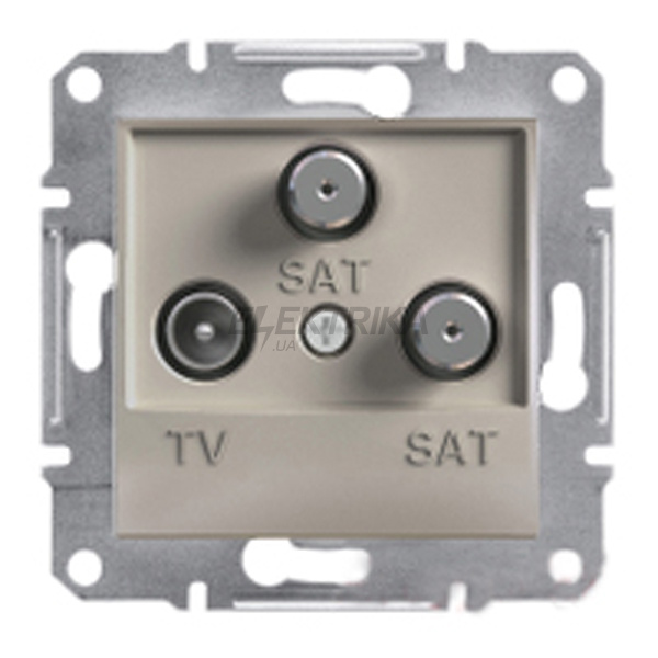 Розетка TV-SAT-SAT кінцева Schneider Electric Asfora 1дБ бронза (EPH3600169)