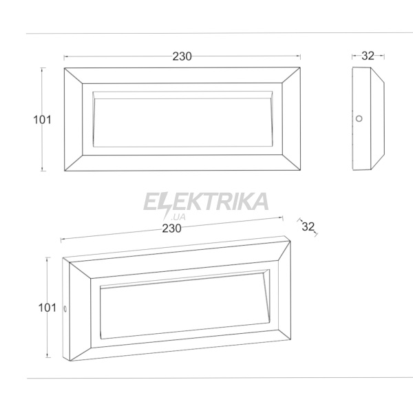 Світильник вуличний настінний LUTEC HELENA 5191602118 Functional (50557)