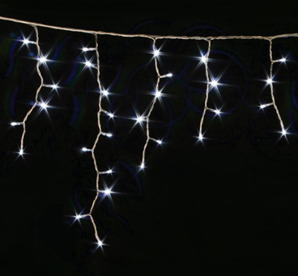 Гірлянда зовнішня Icicle New C 288LED 2x0,7 транс білий провід IP44