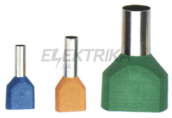 Ізольований наконечник e.terminal.stand.te.2.0.5.white (TE0508 white) 2x0,5 мм², білий
