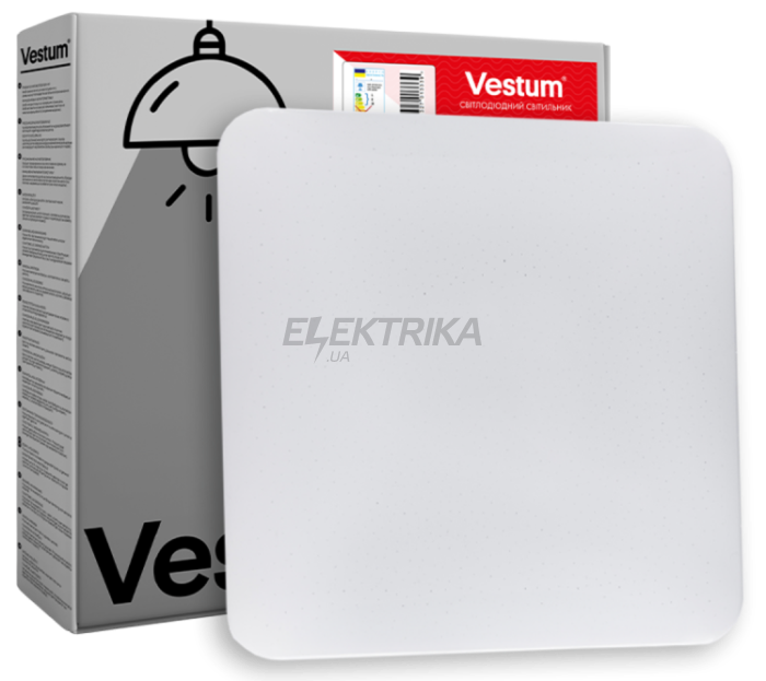 Стельовий світильник Vestum QUATRO матовий 20W 350*350*60мм 4000К (VS-90065)