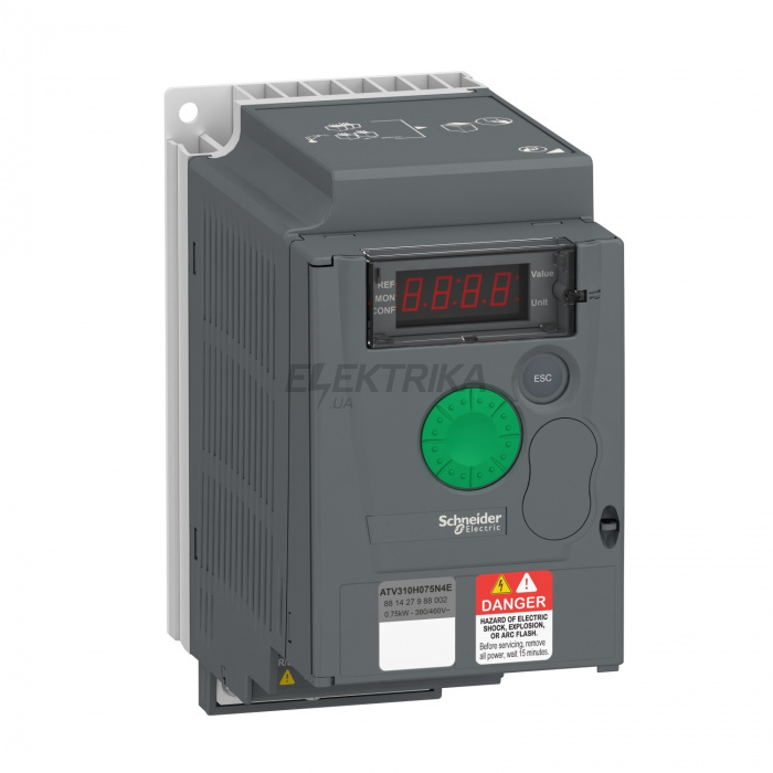 Привід з регульованою частотою обертання Schneider Electric variable speed drive ATV310, 0.75 kW, 1 hp, 380...460 V, 3 phase ATV310H075N4E
