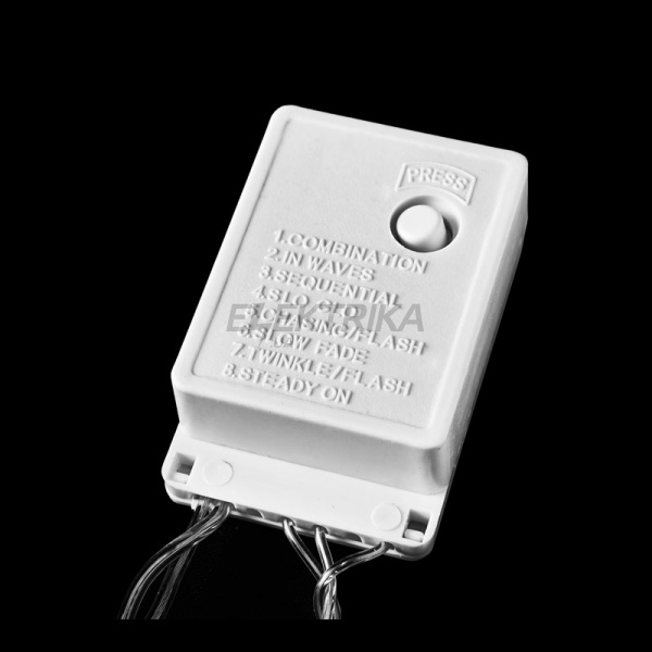 Гірлянда внутрішня DELUX STRING З 200LED 10m мульти/прозорий IP20 (90009499)
