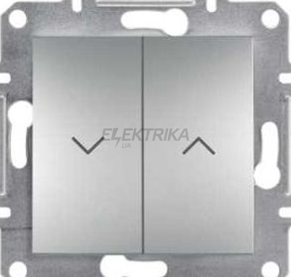 Вимикач для жалюзі Schneider Electric Asfora самозатискний алюміній (EPH1300161)