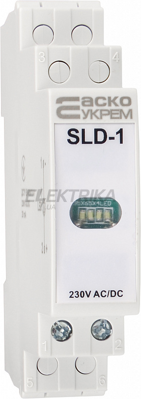 Модульний сигнальний індикатор 230V AC/DC SLD-1 білий (A0140030035)