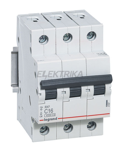 Автоматичний вимикач RX³, 4,5кА 10А 3п C