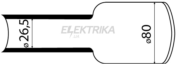Термозбіжна трубка з клейовим шаром АСКО-УКРЕМ №80 (1м) чорний (A0150040066)
