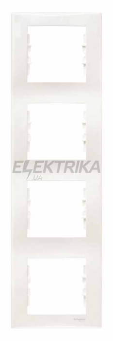 Рамка 4-постова вертикальна Schneider Electric Sedna слонова кістка (SDN5802023)