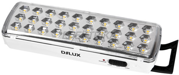 Аварійний світильник DELUX REL-501 (3.7V1,2Ah) 30 LED 2W