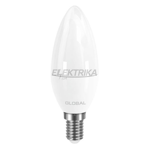 Світлодіодна лампа GLOBAL C37 CL-F 5W, яскраве світло, E14 AP (1-GBL-134)
