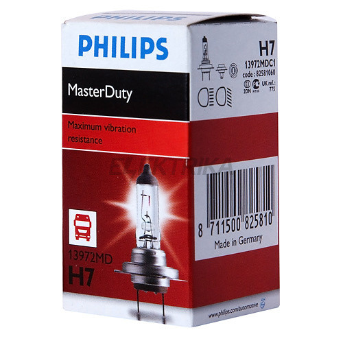 Автомобільна лампа H7 24В 70Вт PX26D MASTER DUTY
