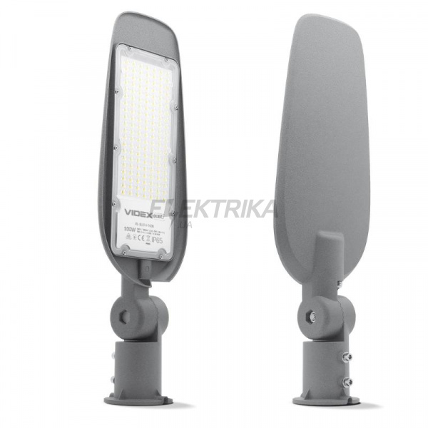 LED ліхтар вуличний VIDEX (поворотний) 100W 5000K Сірий (VL-SLE14-1005)