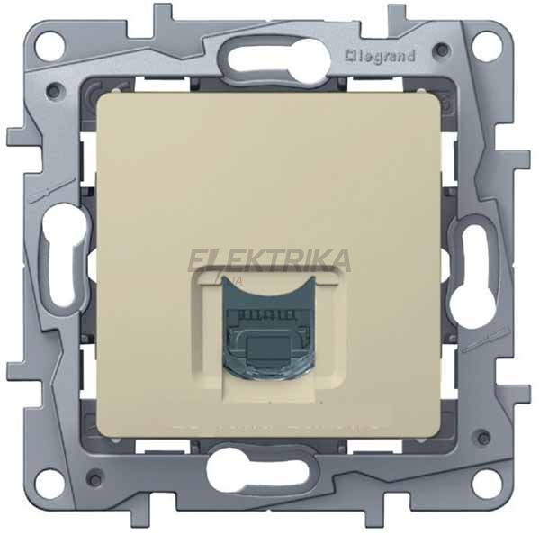 Розетка RJ45 кат. 5 UTP, слонова кістка Etika