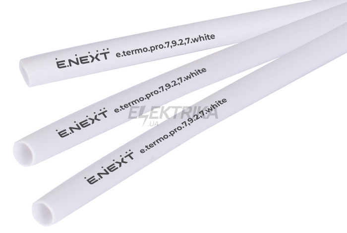 Термоусаджувальна трубка з клейовим шаром e.termo.pro.7,9.2,7.white, 7,9/2,7, 1м, біла (p092019)