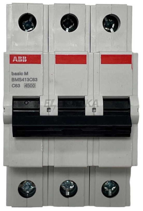 Автоматичний вимикач ABB basic M 3P C63 (2CDS643041R0634)