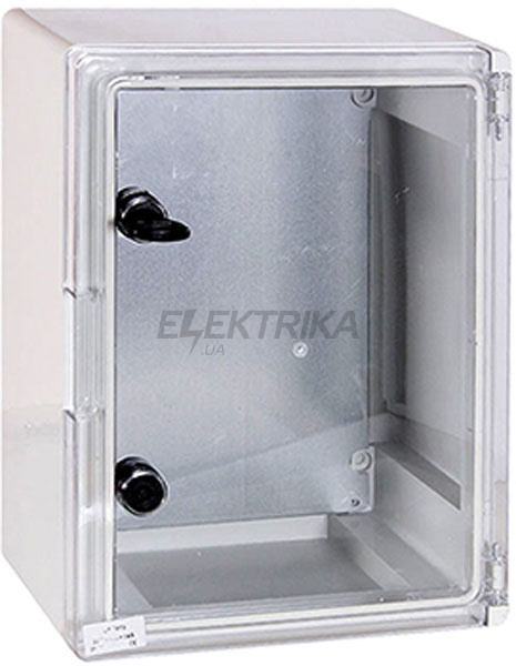 Шафа удароміцна з АБС-пластику e.plbox.350.500.195.tr 350х500х195мм IP65 з прозорими дверцятами