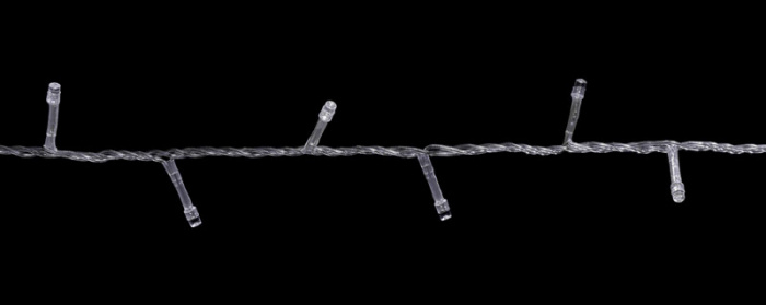 Гірлянда внутрішня DELUX STRING З 100LED 5m теплий білий/прозорий IP20 (90009495)