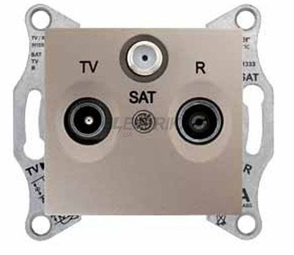 Розетка TV/R/SAT кінцева Schneider Electric Sedna титан (SDN3501368)