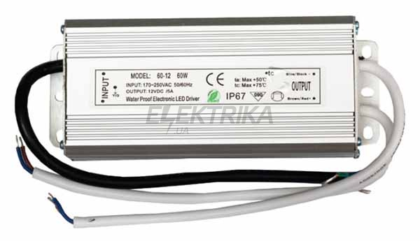 LED трансформатор NV1236C, 60Вт 5А