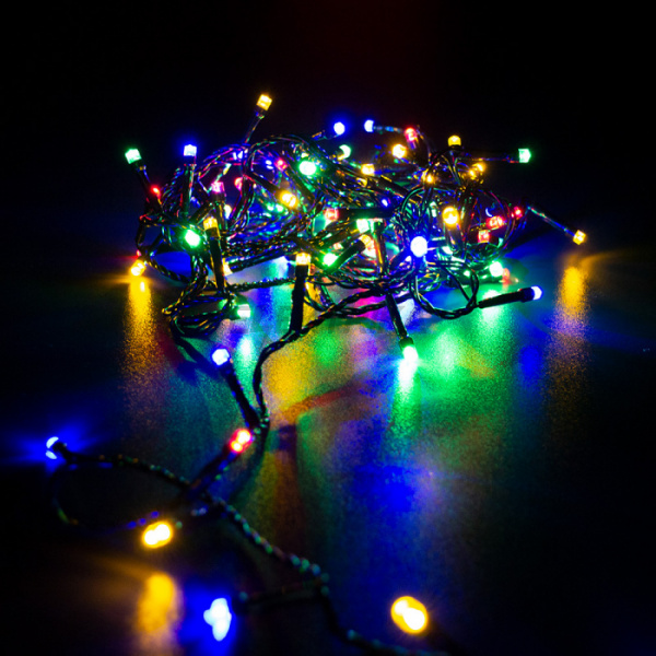 Гірлянда STARLIGHT лінійна мульти 100LED IP20 чорний 5м (000057283)