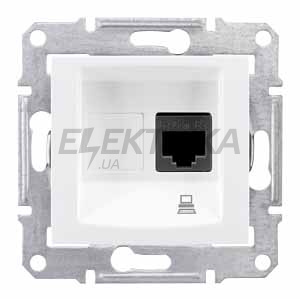 Комп'ютерна розетка RJ45 кат.5е UTP Schneider Electric Sedna білий (SDN4300121)