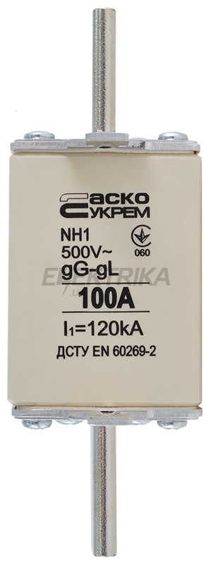 Запобіжник ножовий плавкий АСКО-УКРЕМ NH1 100A gG (A0050010028)