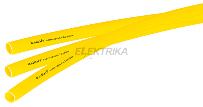 Термоусаджувальна трубка з клейовим шаром e.termo.pro.6,4.2,2.yellow, 6,4/2,2, 1м, жовта (p092014)