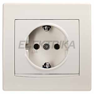 Розетка із заземленням Anya, слонова кістка, Schneider Electric