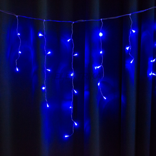 Гірлянда вулична STARLIGHT бахрома синій Flash 75LED IP44 чорний 2x0,7м (000057263)